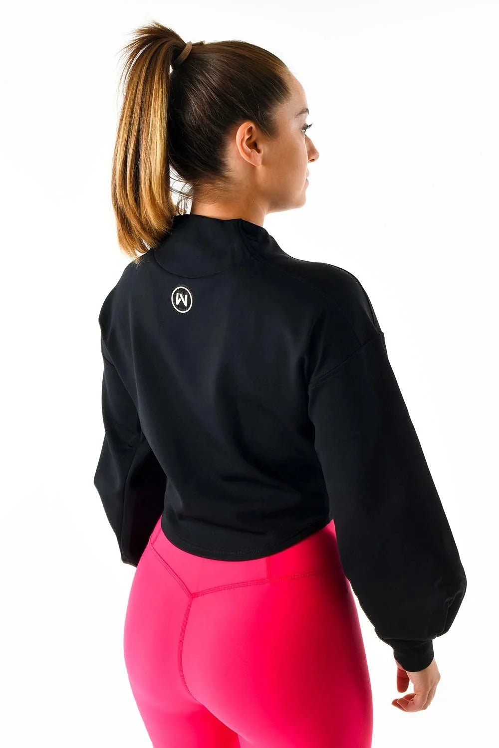 Lux Noir Black Cropped Longsleeve - TRÄNING & PERFORMANCE BUTIKEN