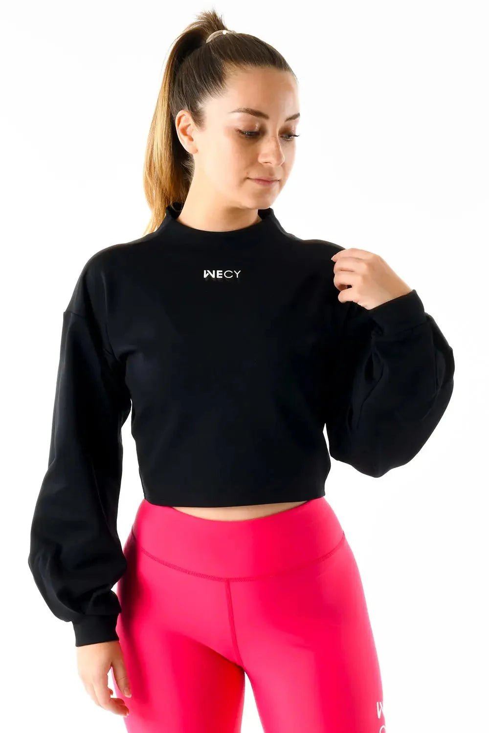 Lux Noir Black Cropped Longsleeve - TRÄNING & PERFORMANCE BUTIKEN