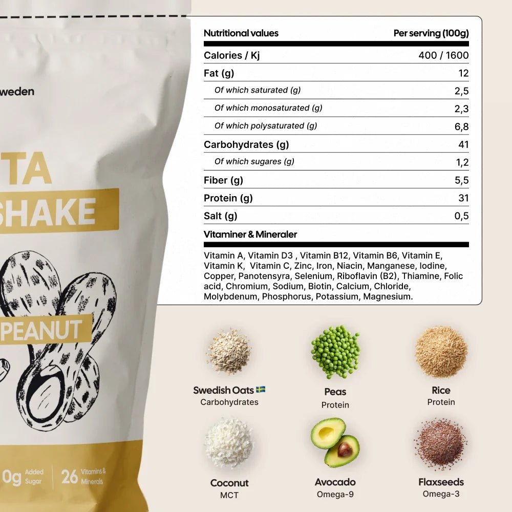 Måltidsersättare Banana & Peanut 1,4kg - TRÄNING & PERFORMANCE BUTIKEN