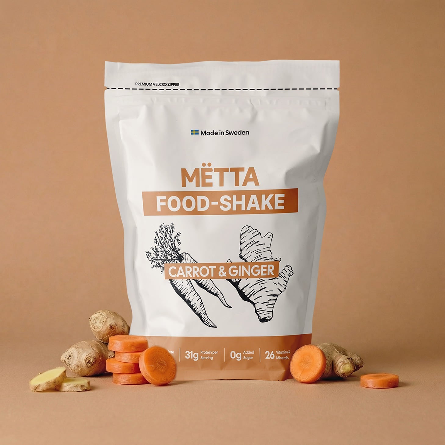 Måltidsersättare Carrot & Ginger 1,4kg - TRÄNING & PERFORMANCE BUTIKEN