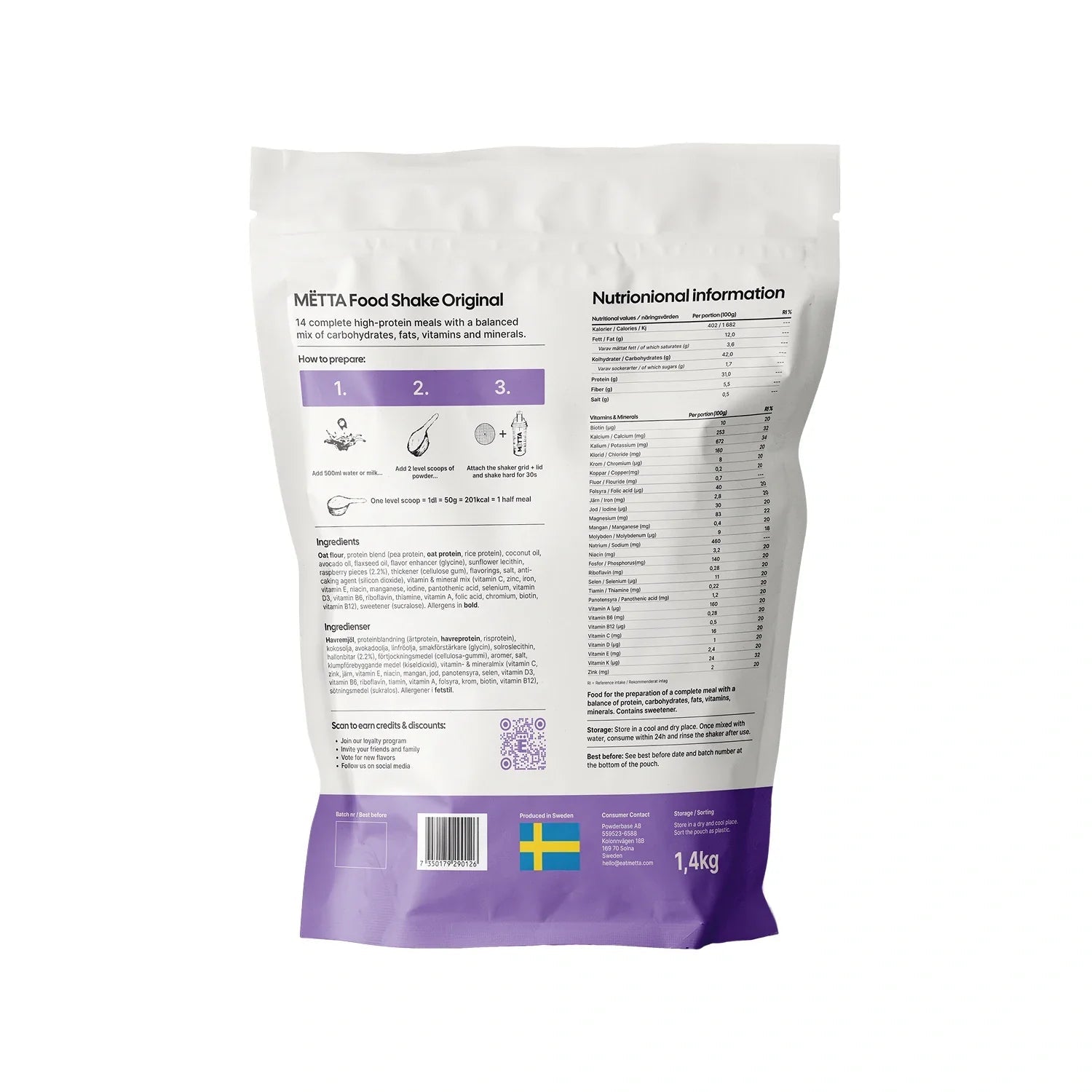 Måltidsersättare Smoothiebowl 1,4kg - TRÄNING & PERFORMANCE BUTIKEN