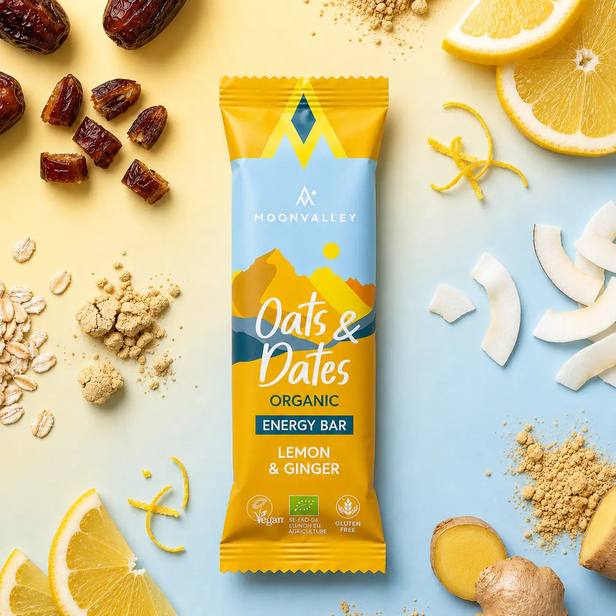 Ekologiska Energibars Oats & Dates Citron & Ingefära 12-pack