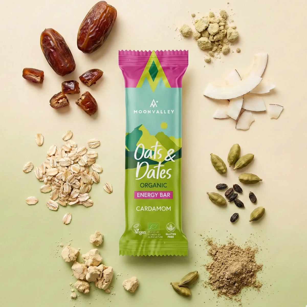 Ekologiska Energibars Oats & Dates Kardemumma 12-pack