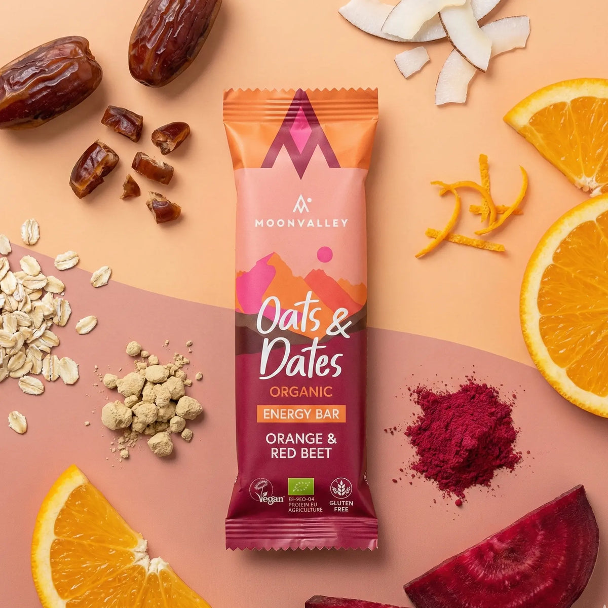 Ekologiska Energibars Oats & Dates Apelsin & Rödbeta 12-pack