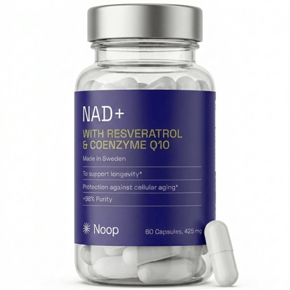 NAD+ Komplex Med Resveratrol & CoQ10 Noop - TRÄNING & PERFORMANCE BUTIKEN