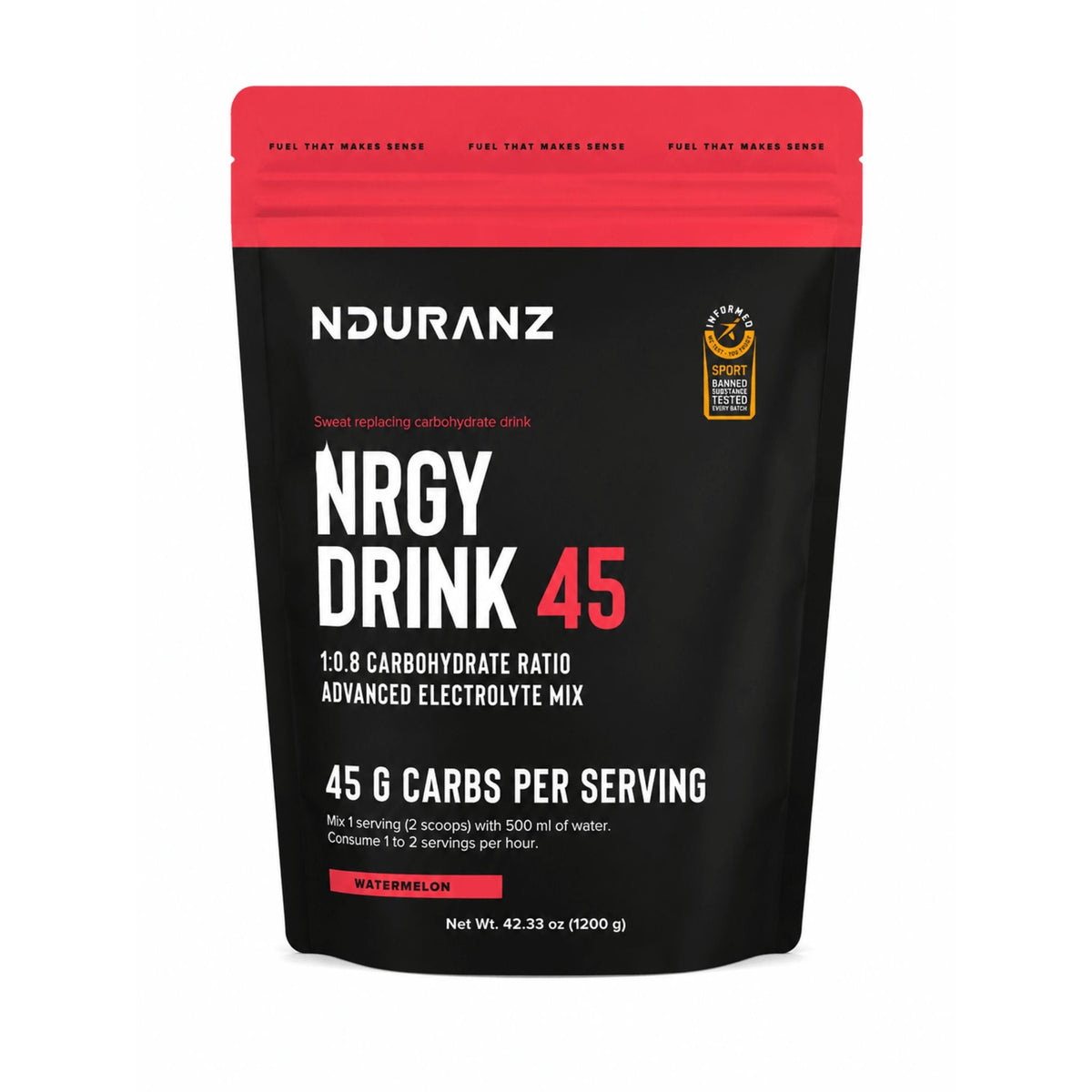 Nduranz Nrgy Drink 45 - 1200g - TRÄNING & PERFORMANCE BUTIKEN