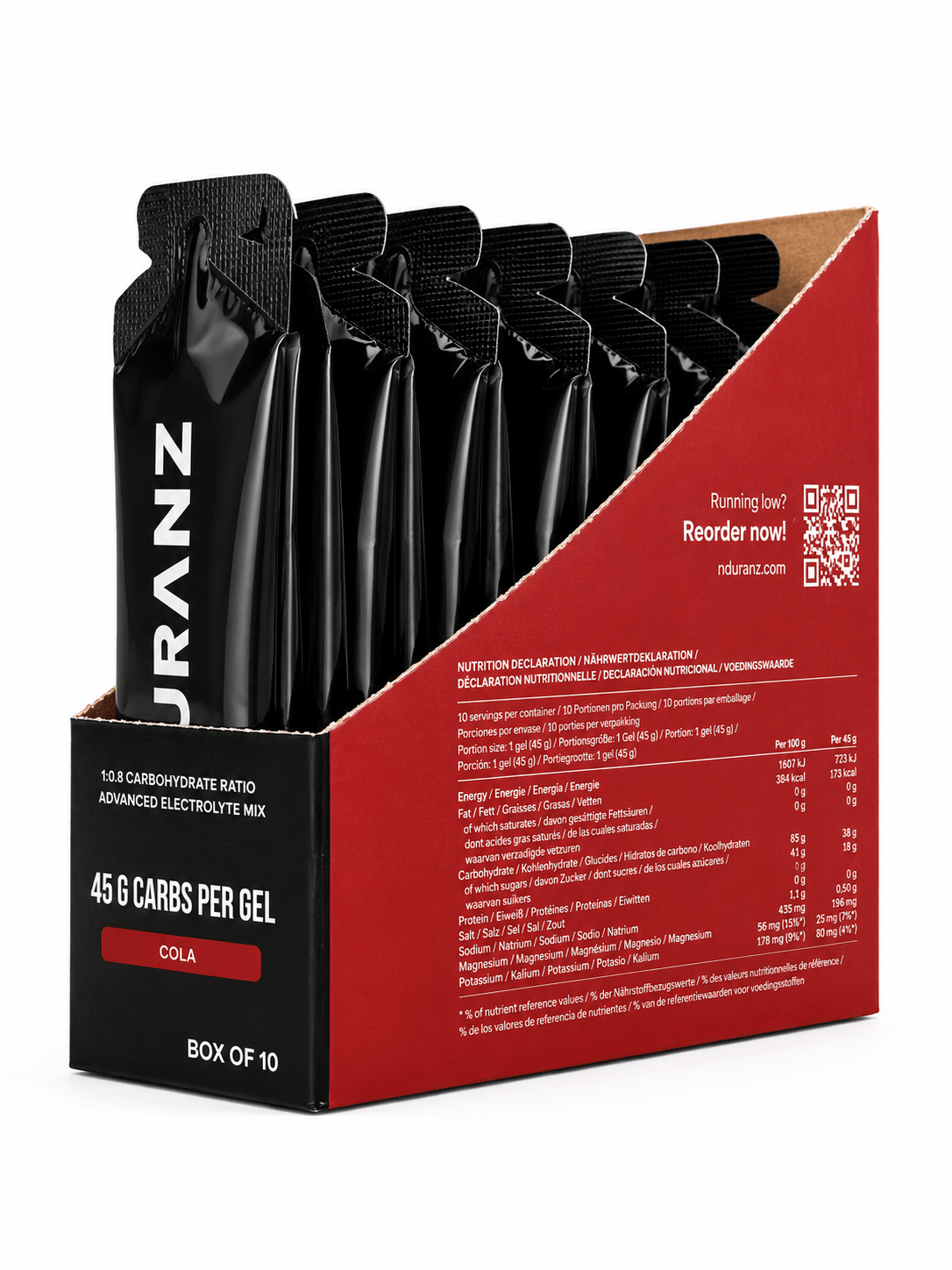 Nduranz Nrgy Gel 45, 10-pack - TRÄNING & PERFORMANCE BUTIKEN