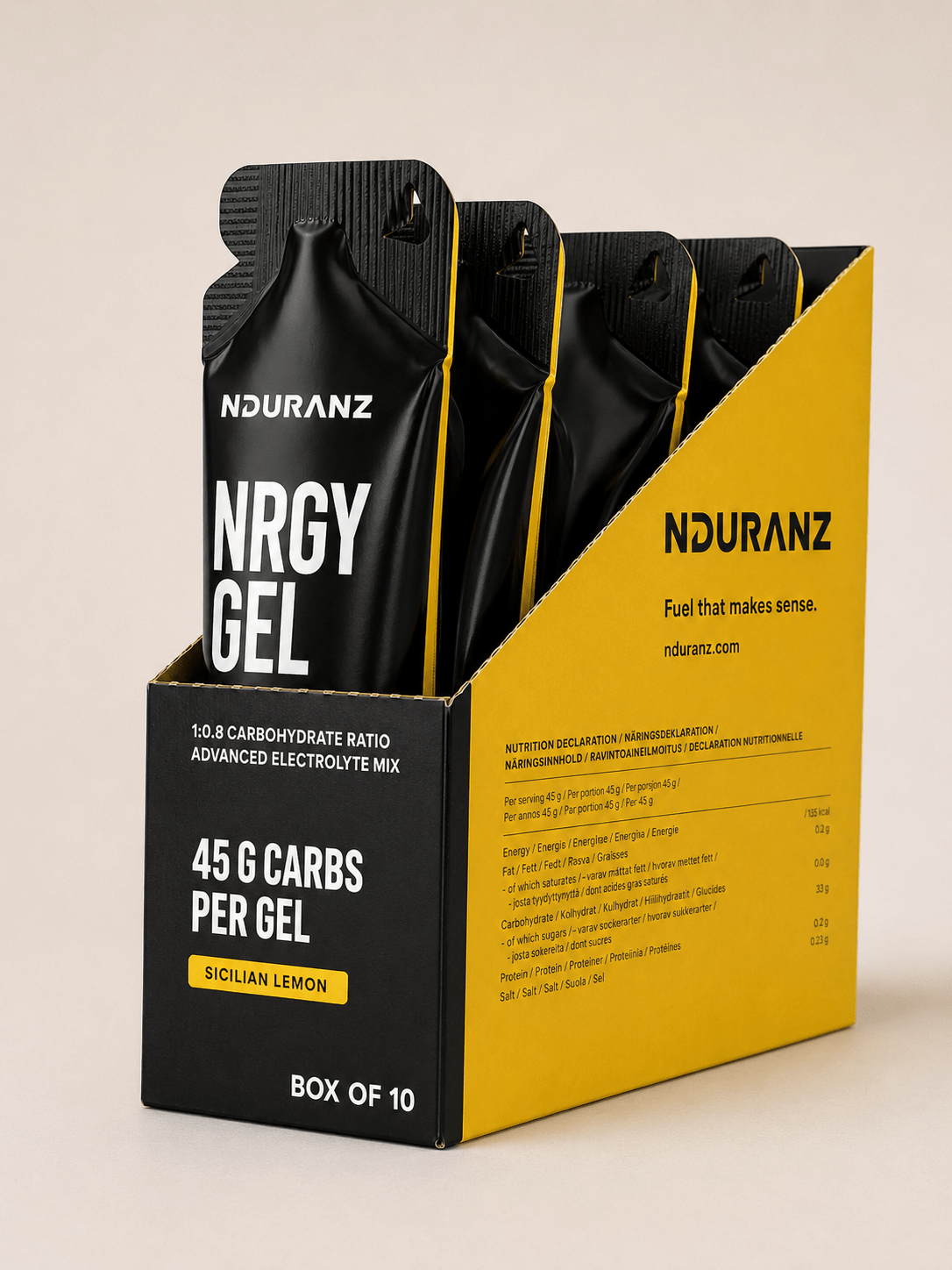 Nduranz Nrgy Gel 45, 10-pack - TRÄNING & PERFORMANCE BUTIKEN