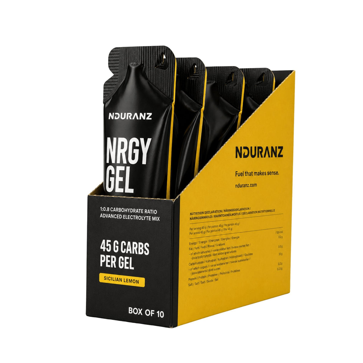 Nduranz Nrgy Gel 45, 10-pack - TRÄNING & PERFORMANCE BUTIKEN