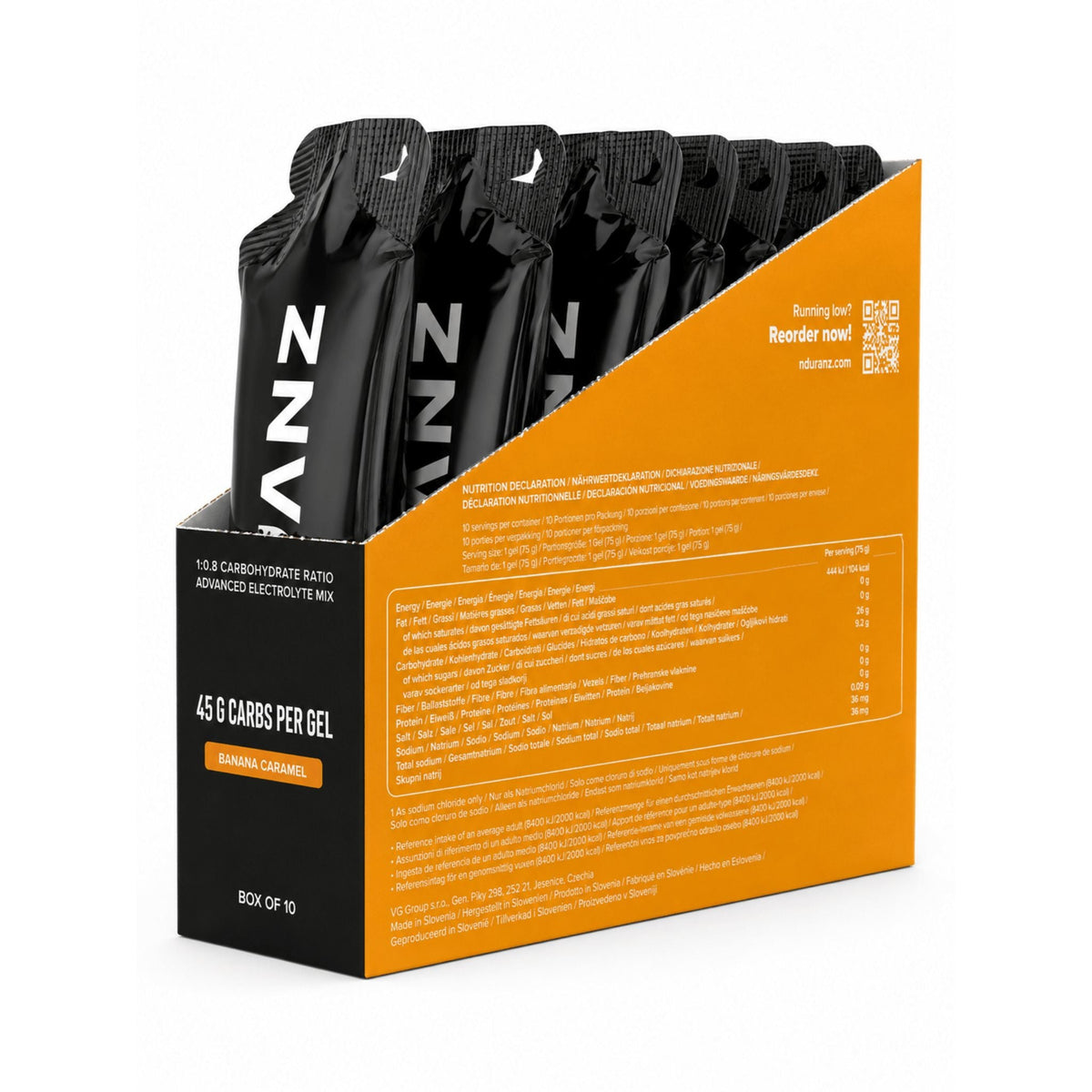 Nduranz Nrgy Gel 45, 10-pack - TRÄNING & PERFORMANCE BUTIKEN