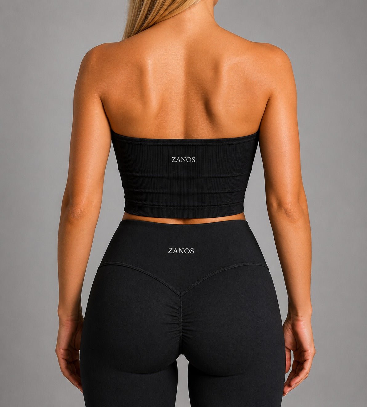 NOIR Bandeau Top Black Ribbed - TRÄNING & PERFORMANCE BUTIKEN