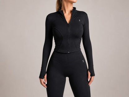 NOIR Zip Jacket Black - TRÄNING & PERFORMANCE BUTIKEN