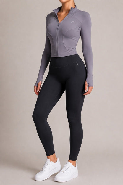 NOIR Zip Jacket Grey - TRÄNING & PERFORMANCE BUTIKEN