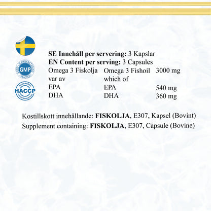 Omega3 90 caps - TRÄNING & PERFORMANCE BUTIKEN