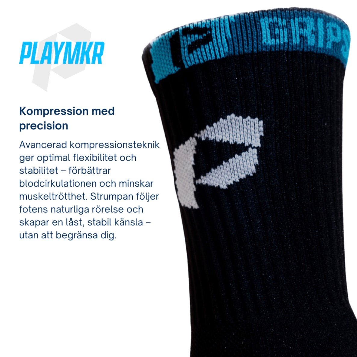 Playmkr Grip Socks Svart - TRÄNING & PERFORMANCE BUTIKEN