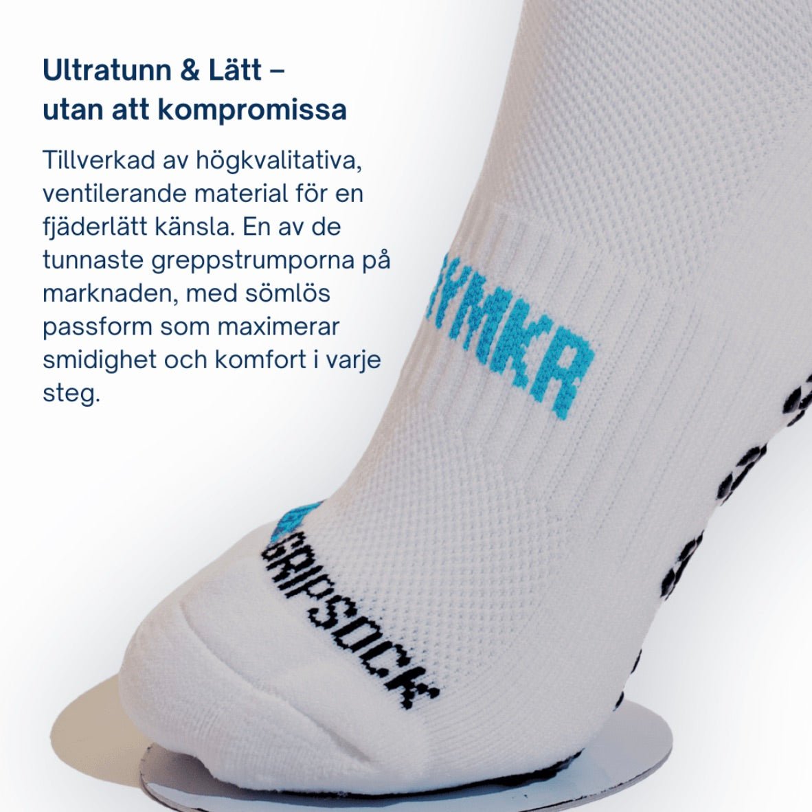 Playmkr Grip Socks Vit - TRÄNING & PERFORMANCE BUTIKEN