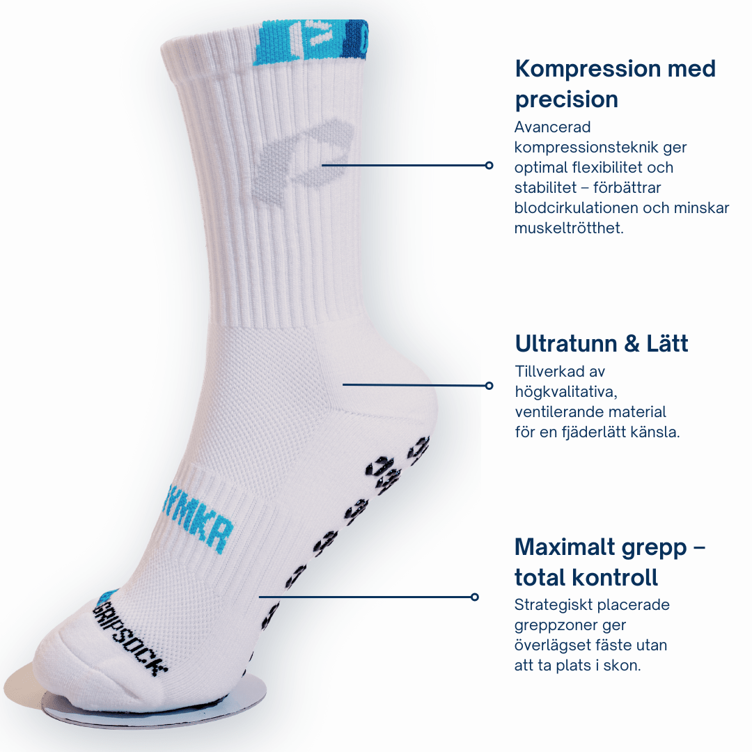 Playmkr Grip Socks Vit - TRÄNING & PERFORMANCE BUTIKEN