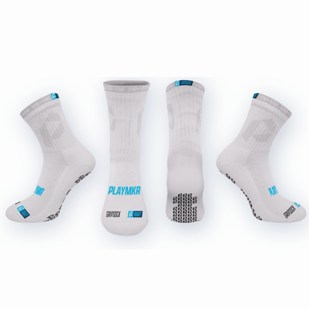 Playmkr Grip Socks Vit - TRÄNING & PERFORMANCE BUTIKEN