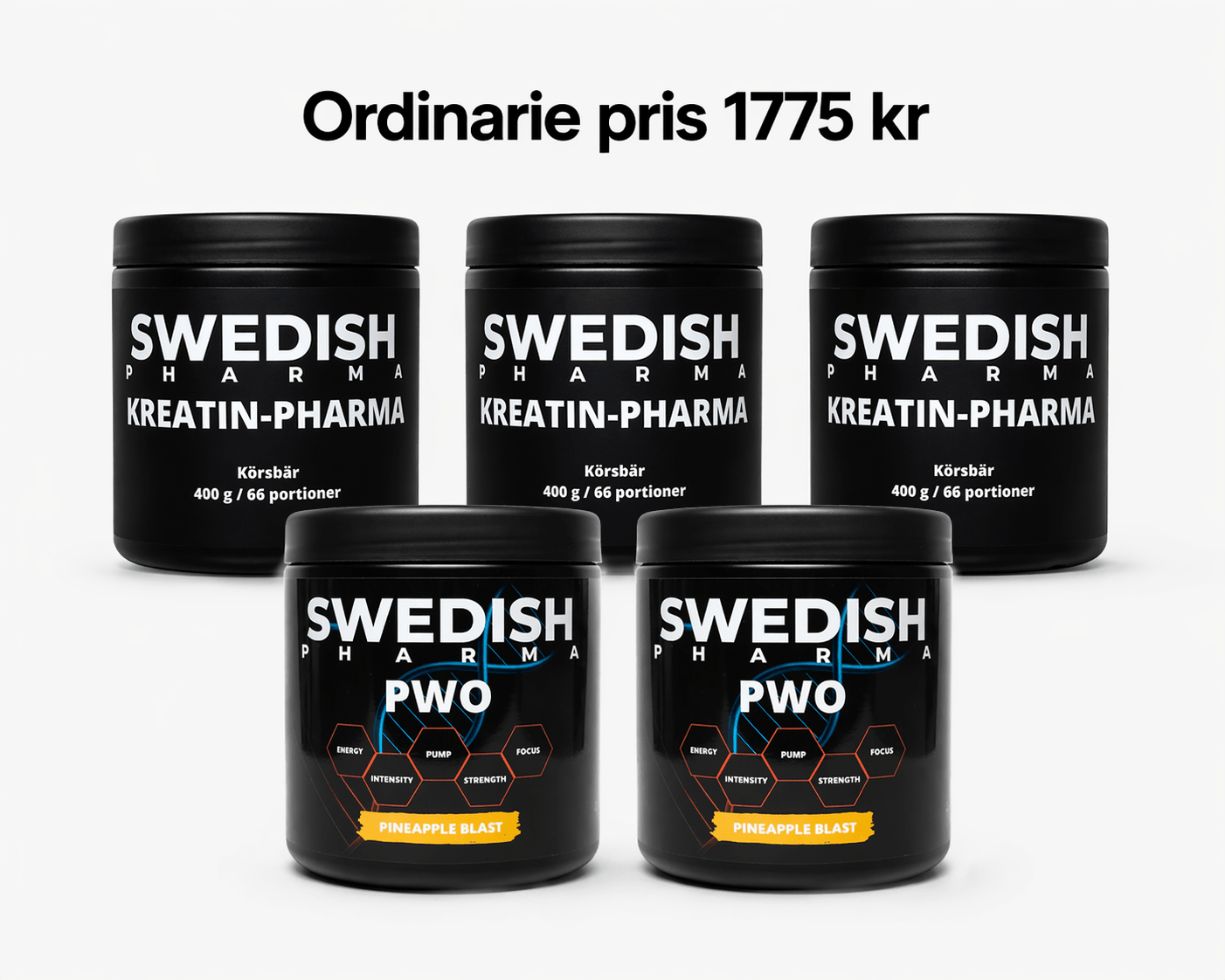 Prestationsboost Kreatin+PWO (3+2) - TRÄNING & PERFORMANCE BUTIKEN