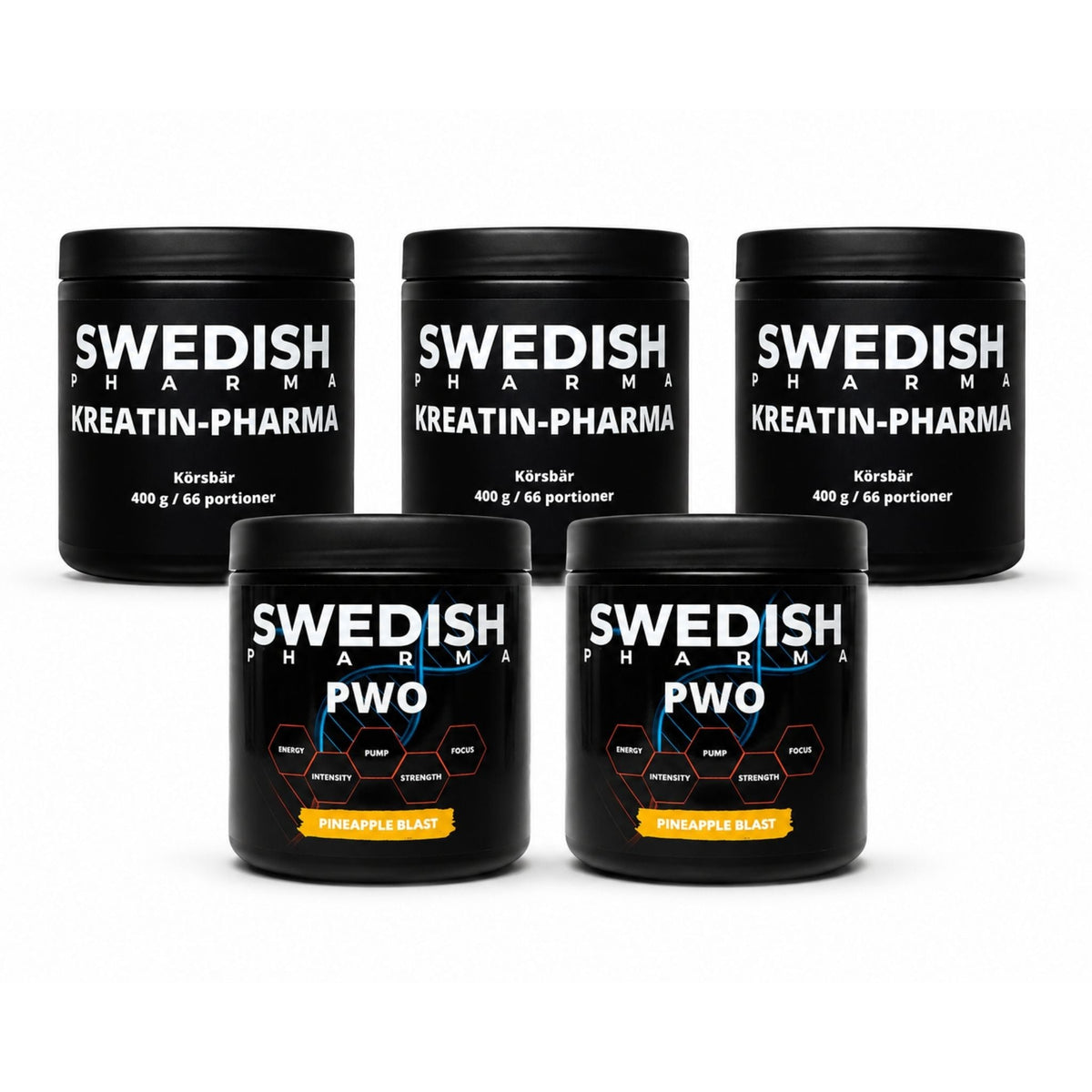 Prestationsboost Kreatin+PWO (3+2) - TRÄNING & PERFORMANCE BUTIKEN