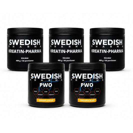 Prestationsboost Kreatin+PWO (3+2) - TRÄNING & PERFORMANCE BUTIKEN