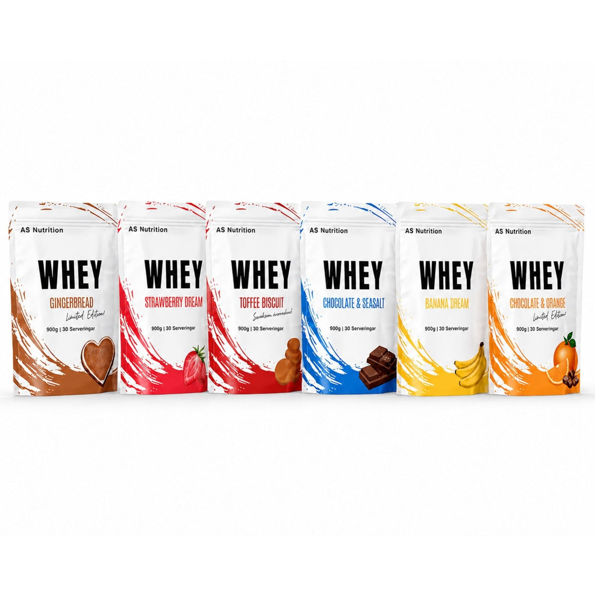 Proteinpaket Whey 6-pack AS Nutrition - TRÄNING & PERFORMANCE BUTIKEN