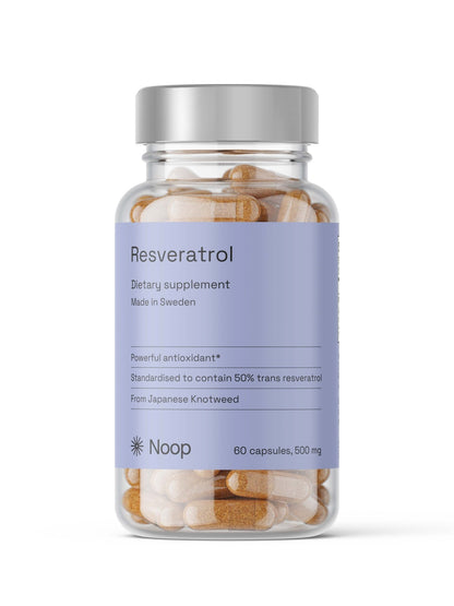 Resveratrol 500 mg 60 kapslar Noop - TRÄNING & PERFORMANCE BUTIKEN