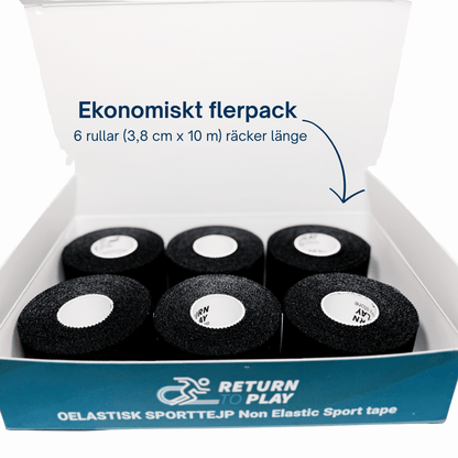 Sporttejp Svart 6 - pack - TRÄNING & PERFORMANCE BUTIKEN