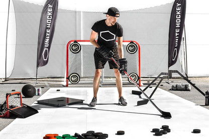 UNITE Skyddsnät Hockey – Komplett backstop med ram, stolpar & nät - TRÄNING & PERFORMANCE BUTIKEN