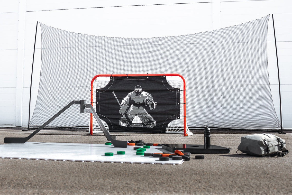 UNITE Skyddsnät Hockey – Komplett backstop med ram, stolpar & nät - TRÄNING & PERFORMANCE BUTIKEN