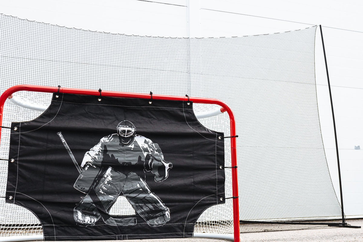UNITE Skyddsnät Hockey – Komplett backstop med ram, stolpar & nät - TRÄNING & PERFORMANCE BUTIKEN