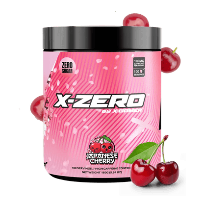 X - Zero Japanese Cherry – Sockerfri Energidryck (100 portioner) - TRÄNING & PERFORMANCE BUTIKEN