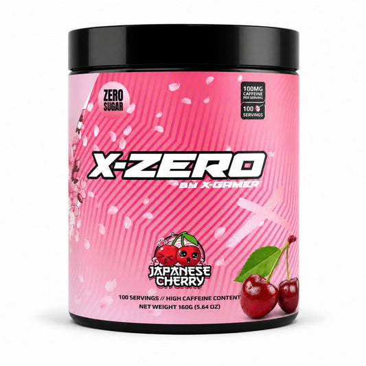 X-Zero Japanese Cherry – Sockerfri Energidryck (100 portioner) - TRÄNING & PERFORMANCE BUTIKEN