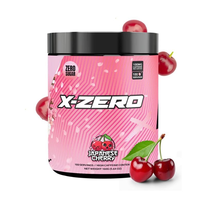 X - Zero Japanese Cherry – Sockerfri Energidryck (100 portioner) - TRÄNING & PERFORMANCE BUTIKEN