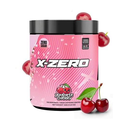 X - Zero Japanese Cherry – Sockerfri Energidryck (100 portioner) - TRÄNING & PERFORMANCE BUTIKEN