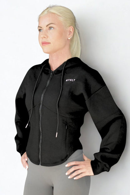 Ziphoodie kvinnor – figurpassad midja & fickor - TRÄNING & PERFORMANCE BUTIKEN